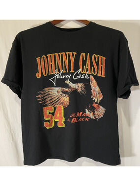 Johnny Cash The Man In Black 54 Country Artist Graphic T-Shirt Black - S